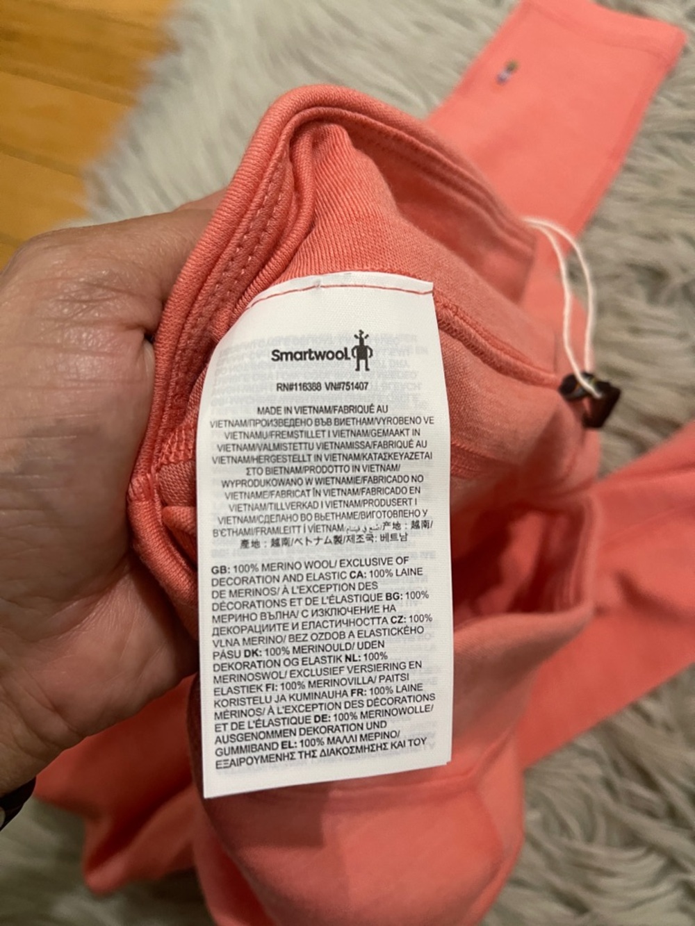 Smartwool sunset coral merino wool layer - Picture 8 of 8